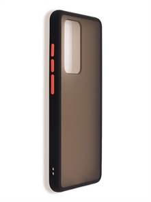 (1030898) Накладка NNDM пластиковая матовая с силиконовой окантовкой для Huawei P40 Pro черная