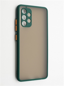 (1030915) Накладка NNDM пластиковая с силиконовой окантовкой с защищенной камерой для Samsung Galaxy A32 зеленая