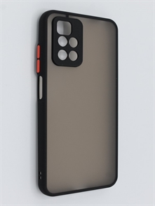 (1030921) Накладка NNDM пластиковая с силиконовой окантовкой с защищенной камерой для Xiaomi ReNNDMi 10 черная