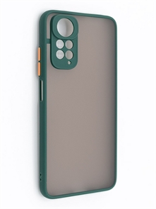 (1030926) Накладка NNDM пластиковая с силиконовой окантовкой с защищенной камерой для Xiaomi ReNNDMi Note 11/11S зеленая