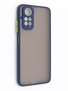 (1030927) Накладка NNDM пластиковая с силиконовой окантовкой с защищенной камерой для Xiaomi ReNNDMi Note 11/11S синяя