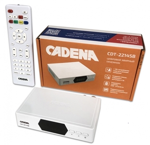 (1031942) Ресивер DVB-T2 Cadena CDT-2214SB белый 046/91/00055107