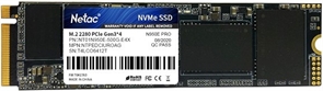 (1031970) Твердотельный накопитель SSD M.2 Netac 500Gb N950E Pro Series <NT01N950E-500G-E4X> Retail (PCI-E 3.1 x4, up to 3500/2200MBs, 3D TLC, DRAM 512Mb, 400TBW, NVMe 1.3, 22х80mm, heatsink)