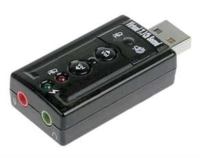 (1028246) Внешняя звуковая карта USB для ноутбука, компьютера 7,1 микрофон и наушники NNC OEM