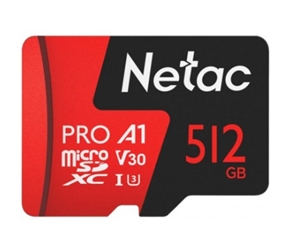 (1032087) Флеш карта microSDHC 512GB Netac P500 PRO <NT02P500PRO-512G-S>  (без SD адаптера) 100MB/s