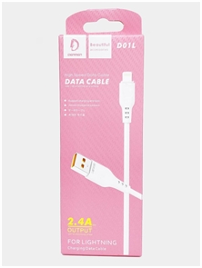 (1032131) USB кабель Denmen D06L на Lightning 2.4A 1м белый