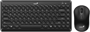 (1032165) Комплект Genius беспроводной LuxeMate Q8000 (клавиатура LuxeMate Q8000/k + мышь LuxeMate Q8000/m), Black