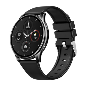 (1032315) Смарт-часы BQ Watch 1.4 Black+Black Wristband (Сенсорный 1.32", LCD, 360 х 360, Акселерометр, Измерение пульса, Отслеживание сна, монитор сердечного ритма, шагомера. Совместимость: Android 5.0, iOS 8.0 и выше, Вибровызов, Уведомление, Будил