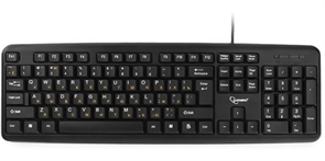 (1032837) Клавиатура Gembird KB-8320U-BL, черный, USB, 104 клавиши, кабель 1,5м