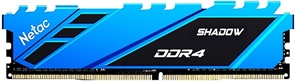 (1033081) Модуль памяти DDR 4 DIMM 16Gb PC25600, 3200Mhz, Netac Shadow NTSDD4P32SP-16B   C16 Blue, с радиатором