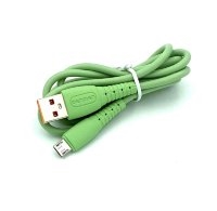 (1033498) USB кабель Denmen D07V на Micro USB 2.4A 1м зеленый