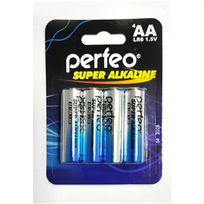 (1034340) Perfeo LR6/4BL Super Alkaline (4 шт. в уп-ке)