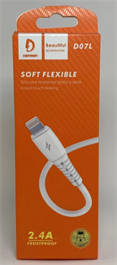 (1034748) USB кабель Denmen D07L на Lightning 2.4A 1м белый