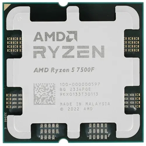 (1035238) Процессор AMD Ryzen 5 7500F OEM AM5, 6 x 3.7 ГГц, L2 - 6 МБ, L3 - 32 МБ, 2 х DDR5-5200 МГц, TDP 65 Вт
