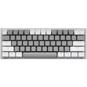 (1035729) Игровая клавиатура механическая Redragon Fizz Радужная тихая, серо-белая компактная (60%)