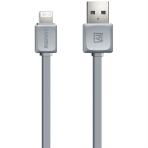 (1037926) USB кабель REMAX RC-008i Fast Data Lightning 8-pin, 2.4А, 1м, TPE (серый)