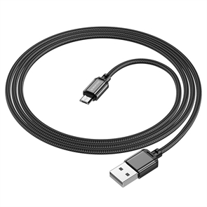 (1037912) USB кабель BOROFONE BX87 Sharp MicroUSB, 2.4А, 1м, нейлон (черный)