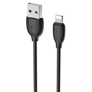 (1037907) USB кабель BOROFONE BX19 Benefit Lightning 8-pin, 2.4А, 1м, PVC (черный)