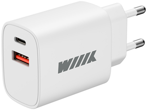 (1037486) Сетевое зар./устр. Wiiix UNN-4-2-03-QCPD 20W 3A (PD+QC) USB-C/USB-A белый UNN-4-2-03-QCPD