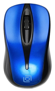 (1019057) Мышь Оклик 675MW черный/синий оптическая (800dpi) беспроводная USB для ноутбука (3but) 1025918