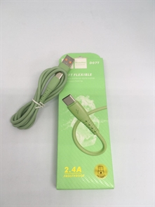 (1030516) USB кабель Denmen D07T на Type-C 2.4A 1м зеленый