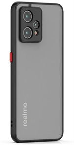 (1030909) Накладка NNDM пластиковая с силиконовой окантовкой с защищенной камерой для Realme 9 4G черная