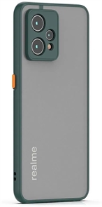 (1030908) Накладка NNDM пластиковая с силиконовой окантовкой с защищенной камерой для Realme 9 4G зеленая