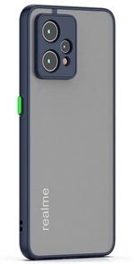 (1030911) Накладка NNDM пластиковая с силиконовой окантовкой с защищенной камерой для Realme 9 Pro синяя