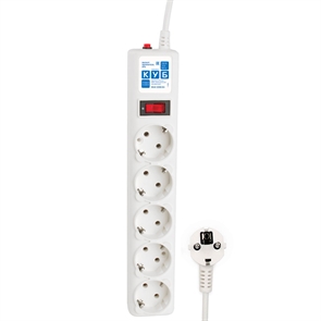 1038087 Фильтр-удлинитель Power Cube 1,9 м 5 розеток (белый) 10А/2,2кВт SPG-B-6-WHITE