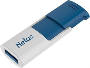 (1038170) Флеш Диск Netac 64GB U182 NT03U182N-064G-30BL USB3.0 синий/белый