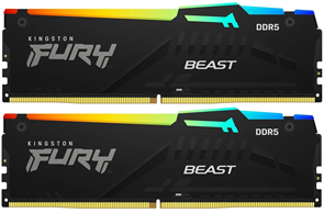 (1038182) Память DDR5 2x8GB 6000MHz Kingston KF560C36BBEAK2-16 Fury Beast RGB RTL Gaming PC5-48000 CL36 DIMM 2