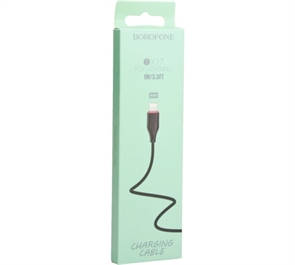 (1038200) USB кабель BOROFONE BX17 Enjoy Lightning 8-pin, 1м, PVC (черный)