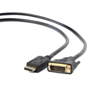 (1038227) Bion Кабель DisplayPort - DVI, 20M/24+1M, позолоченные контакты, 1,8м, черный [BXP-CC-DPM-DVIM-018]