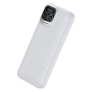 (1038461) Perfeo Powerbank Atomic Age 10000 mAh/LED дисплей/PD + QC 3.0/Type-C/2 USB/Выход: 5A, max 22.5WWhite (PF_E1473) PF_E1473