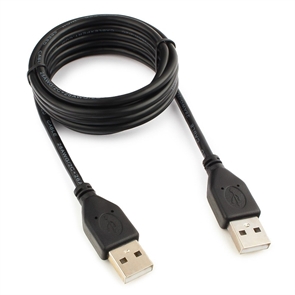 (1038638) Cablexpert Кабель USB 2.0 Pro , AM/AM, 1.8м, экран, черный, пакет (CCP-USB2-AMAM-6)