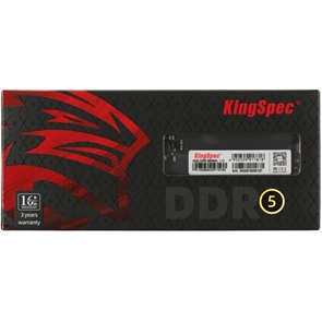 (1038707) Память DDR5 16GB 4800MHz Kingspec KS4800D5P11016G RTL PC5-38400 CL40 DIMM 288-pin 1.1В single rank R