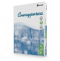 (1039077) Бумага офисная СНЕГУРОЧКА 96% А4 80г/м 500л (отпускается коробками по 5 пачек в коробке)