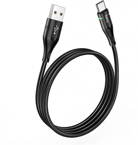 (1040443) Кабель Hoco U93 Shadow Type-C USB (m)-USB Type-C (m) 1.2м черный коробка U93 SHADOW TYPE-C U93 SHADOW TYPE-C