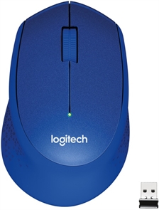 (1041173) Мышь Logitech M330 Silent Plus синий оптич. 1000dpi silent беспров. USB 2but (910-004925) 910-004925
