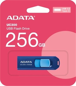 (1041105) Флеш Диск A-Data 256GB UC300 ACHO-UC300-256G-RNB/BU USB3.2 синий/голубой ACHO-UC300-256G-RNB/BU