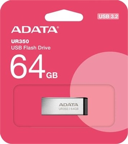 (1041100) Флеш Диск A-Data 64GB UR350 UR350-64G-RSR/BK USB3.2 серебристый/черный UR350-64G-RSR/BK