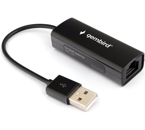 (1041075) Сетевой адаптер Ethernet Gembird USB 2.0 - Fast Ethernet adapter, пластик, черный, RTL8152 NIC-U2