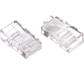 (1041063) Вилка Cablexpert RJ-45 (8P8C) универсальная кат.5e, 6 микрон, (10 шт.), пакет PLUG3UP6/10