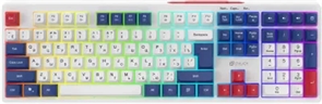 (1041629) Клавиатура Оклик 725G белый/красный USB Multimedia for gamer LED (2070294) каб.:1.8м 2070294