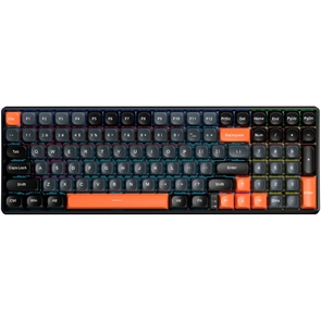 (1041657) Клавиатуры AULA S100 Black-Gray-Orange Механическая клавиатура, Варианты подключения: Проводное, RGB подсветка, DC 5В, Размеры: 369,96x126,56x40,65 мм, Совместимость: WIN XP/7/8/10 AULA S100 Black-Gray-Orange