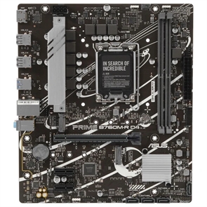 (1041020) Материнская плата Asus PRIME B760M-R D4 Soc-1700 Intel B760 2xDDR4 mATX AC`97 8ch(7.1) 2.5Gg RAID+HD PRIME B760M-R D4