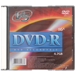 (1040594) Диски VS DVD-R 4.7Gb, 16x (конверт 1шт.) (620359) VSDVDRK501