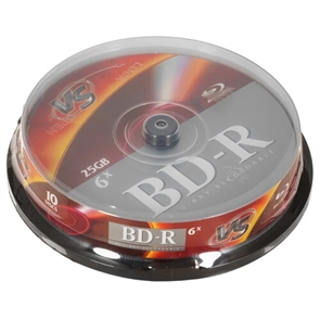 (1040846) Диски VS BD-R 25 GB 6x CB/10 (620250) VSBDR6CB1002