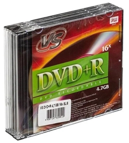 (1040926) Диски VS DVD-R 4,7 GB 16x SL/5 Ink Print (620380) VSDVDRIPSL501