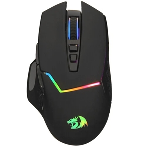 (1041737) Беспроводная игровая мышь REDRAGON MIRAGE PRO чёрная (USB, 2.4G, Huano, 8 кн., 8000 Dpi, RGB подсветка, 700 мАч) 71432